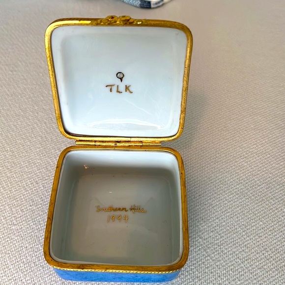 ⛳️⛳️ Hand painted French Limoges China PGA Championship Golf Jewelry Trinket Box - Picture 2 of 10